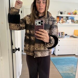 Prada Brown and Black Puffer Jacket